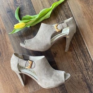 Anne Klein Nude Suede Pumps